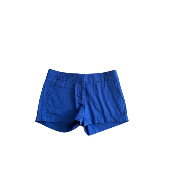 J CREW Women's  Blue 100% Cotton Chino Shorts Size 0 - Picture 6 of 6